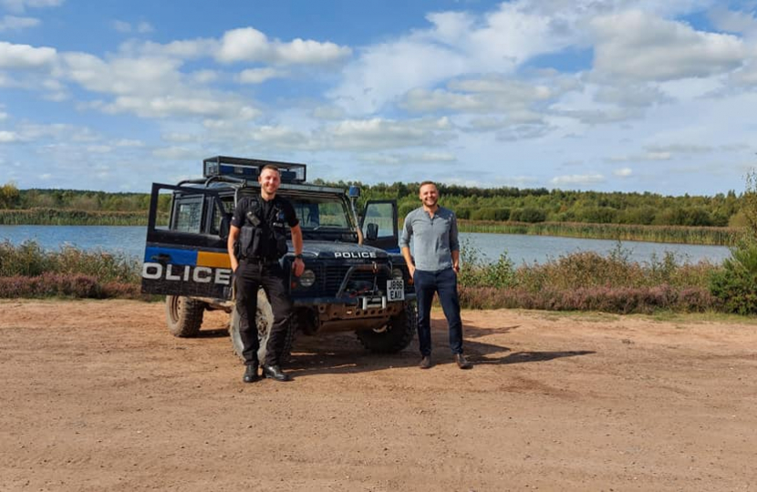 Ben with Mansfield Police