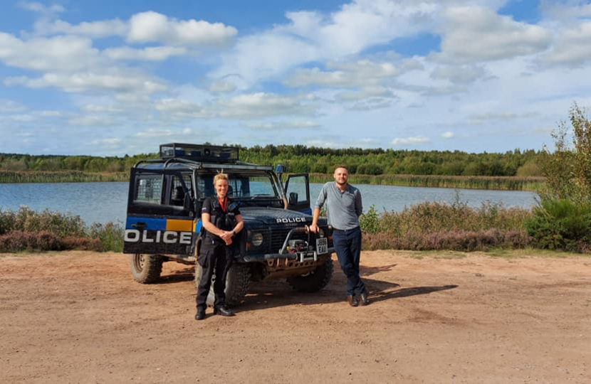 Ben with Mansfield Police