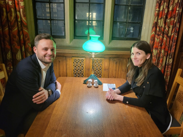 Ben with Culture Secretary Michelle Donelan